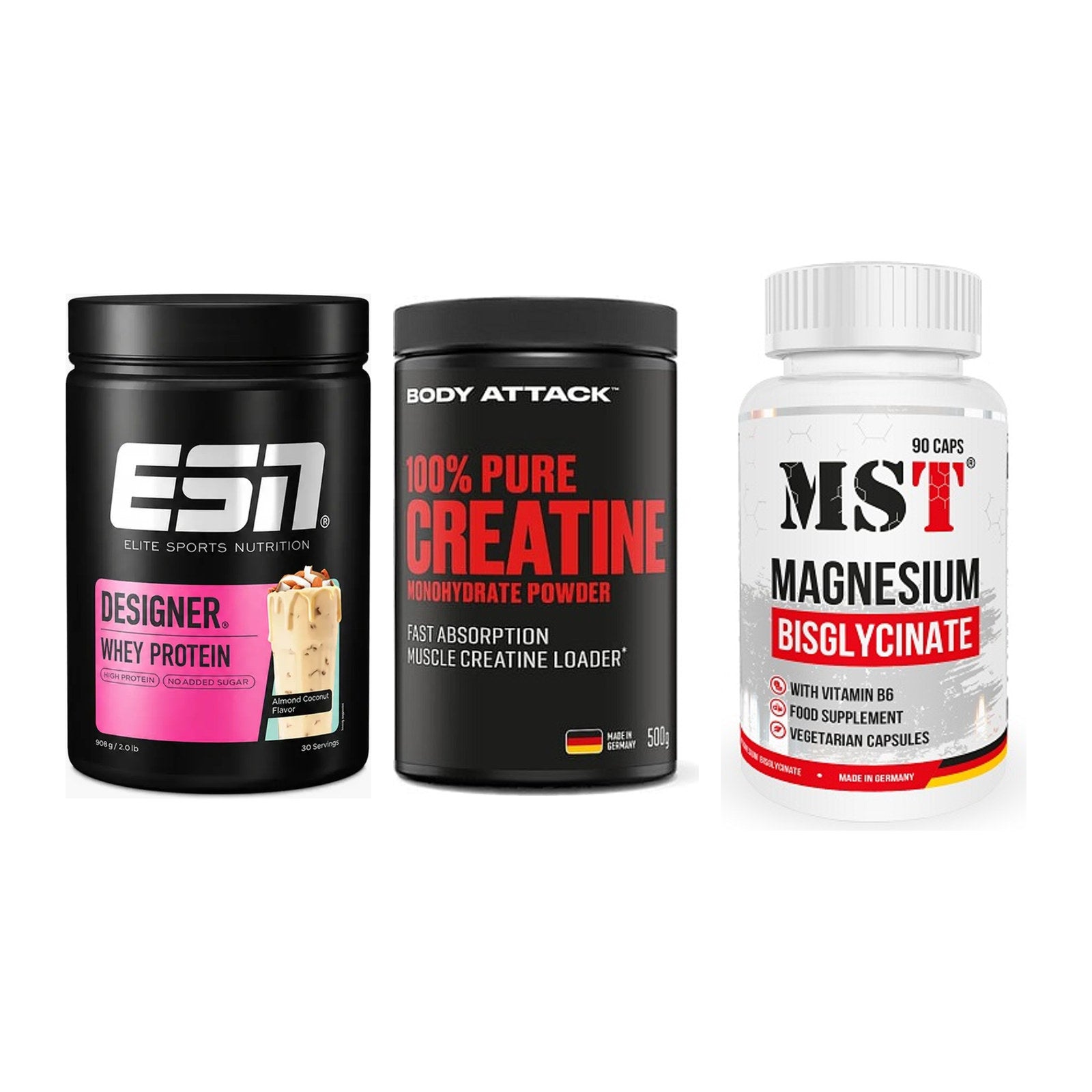 Einsteiger-Set: ESN Designer + Body Attack 100% + MST Magnesium – alle enthaltenen Artikel