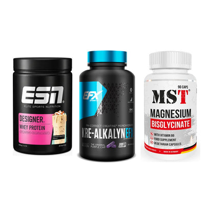 Einsteiger-Set: ESN Designer + EFX Kre-Alkalyn + MST Magnesium – alle enthaltenen Artikel