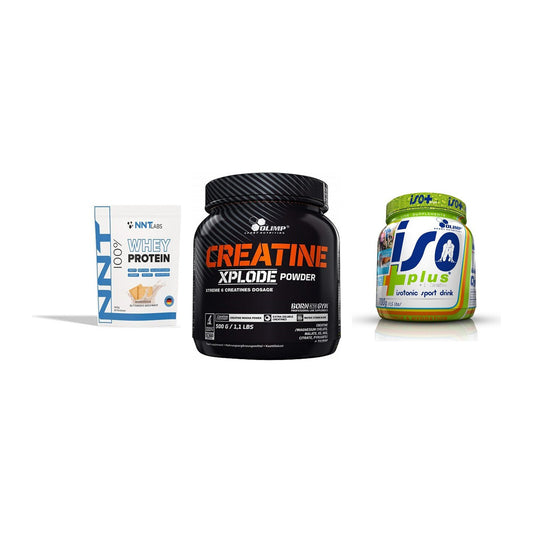Einsteiger-Set: NNT Whey + Olimp Creatine + Olimp Iso Plus – alle enthaltenen Artikel