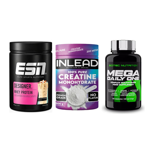 Einsteiger-Set: ESN Designer + INLEAD Creatine + Scitec Mega – alle enthaltenen Artikel