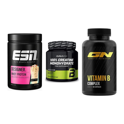 Einsteiger-Set: ESN Designer + BioTech Creatine + GN Vitamin – alle enthaltenen Artikel