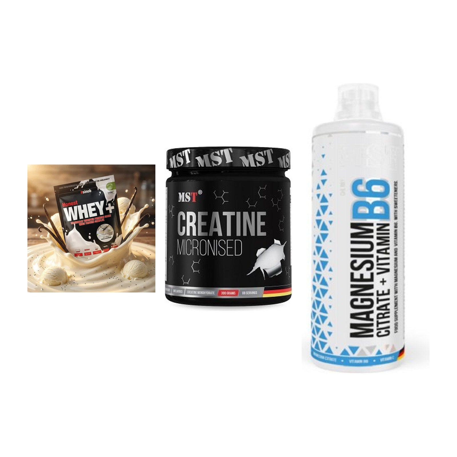Einsteiger-Set: Sinob Honest + MST Creatin + MST Magnesium B6 – alle enthaltenen Artikel