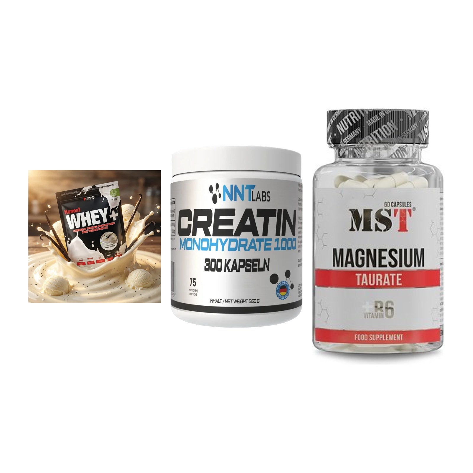 Einsteiger-Set: Sinob Honest + NNT Creatin 1000 + MST Magnesium – alle enthaltenen Artikel