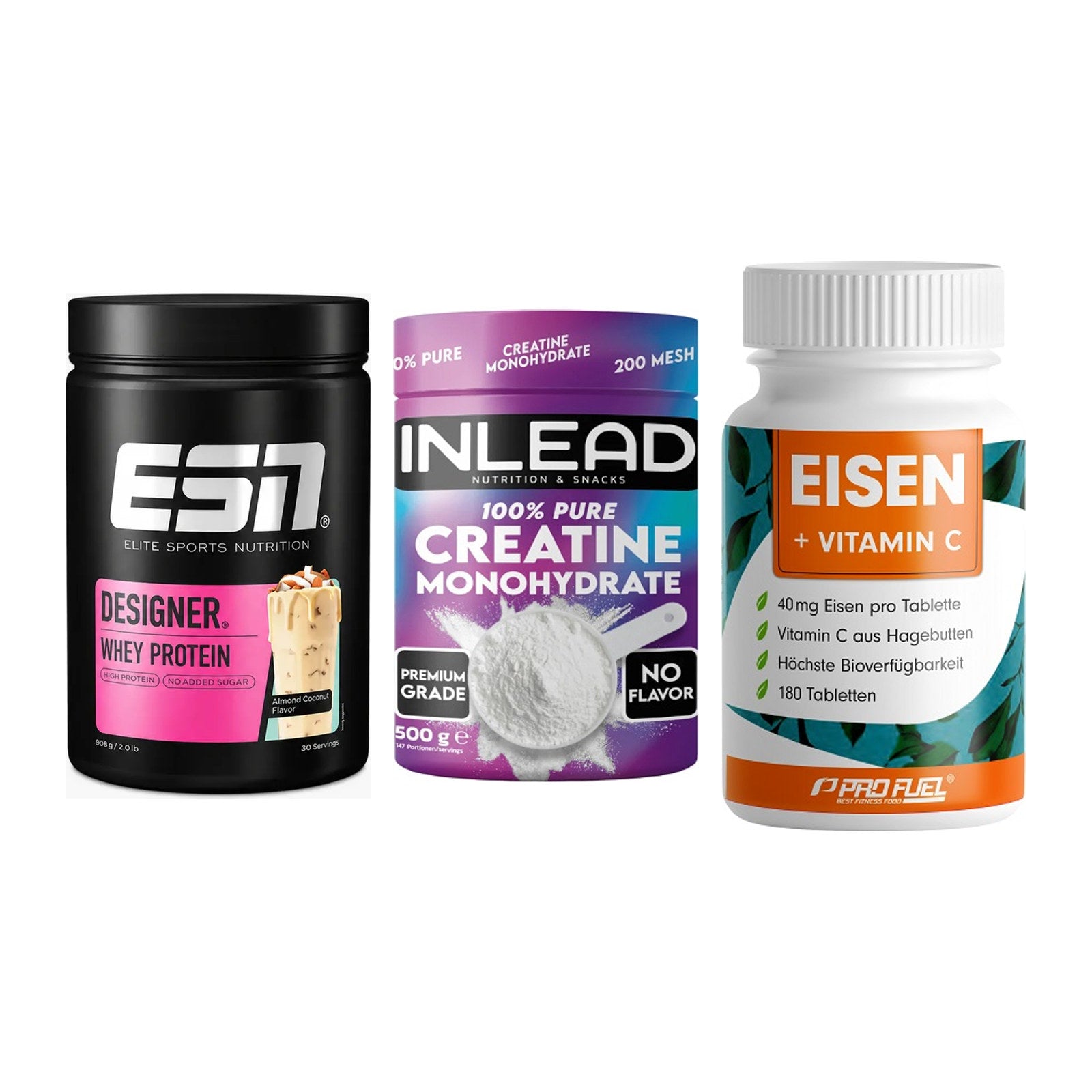 Einsteiger-Set: ESN Designer + INLEAD Creatine + ProFuel EISEN – alle enthaltenen Artikel