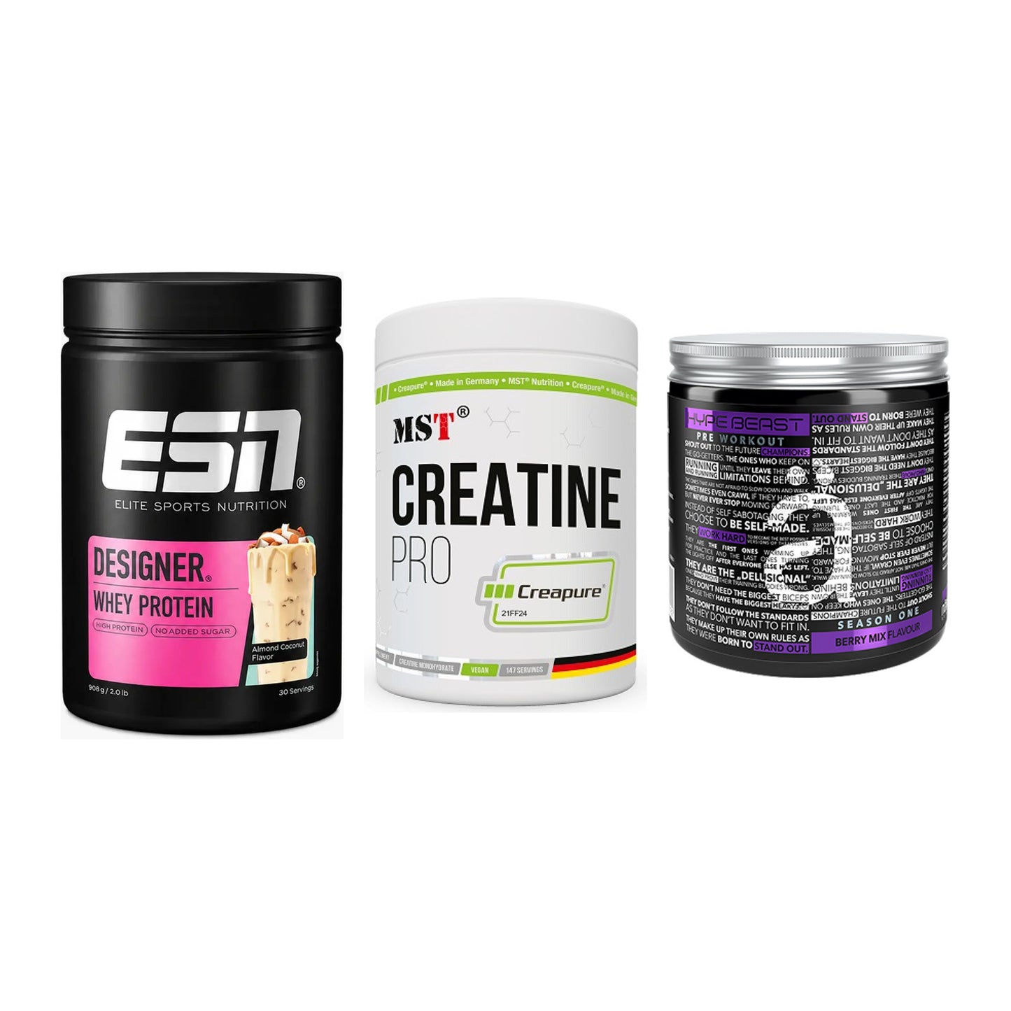 Einsteiger-Set: ESN Designer + MST Creatin Pro + Nanosupps Hype – alle enthaltenen Artikel