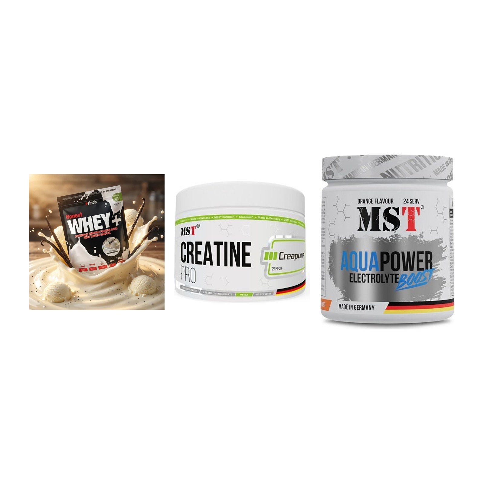 Einsteiger-Set: Sinob Honest + MST Creatin Pro + MST Aqua Power – alle enthaltenen Artikel