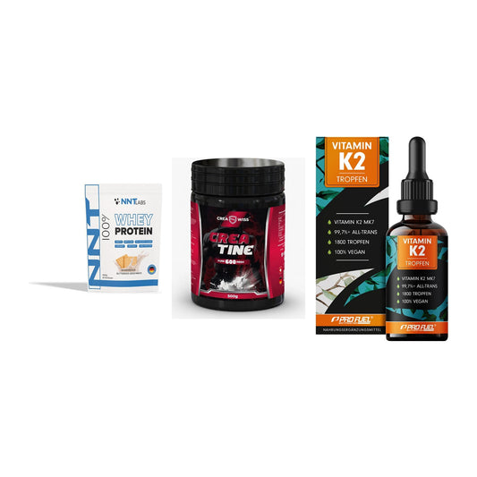 Einsteiger-Set: NNT Whey + CREASWISS + ProFuel Vitamin – alle enthaltenen Artikel