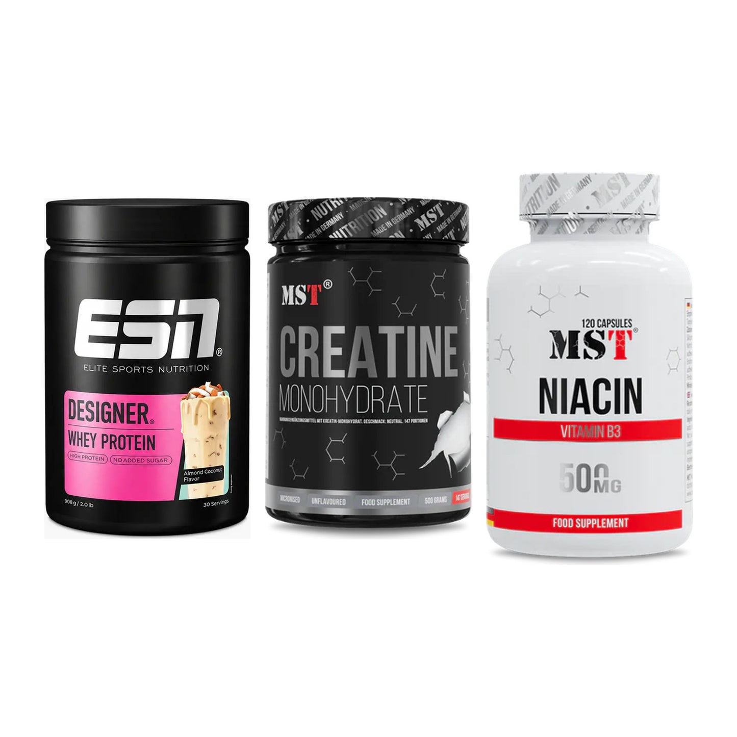 Einsteiger-Set: ESN Designer + MST Creatin + MST Niacin – alle enthaltenen Artikel
