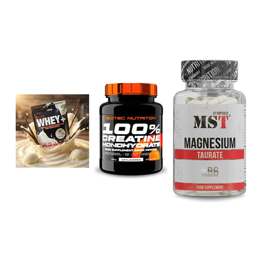Einsteiger-Set: Sinob Honest + Scitec Creatine + MST Magnesium – alle enthaltenen Artikel