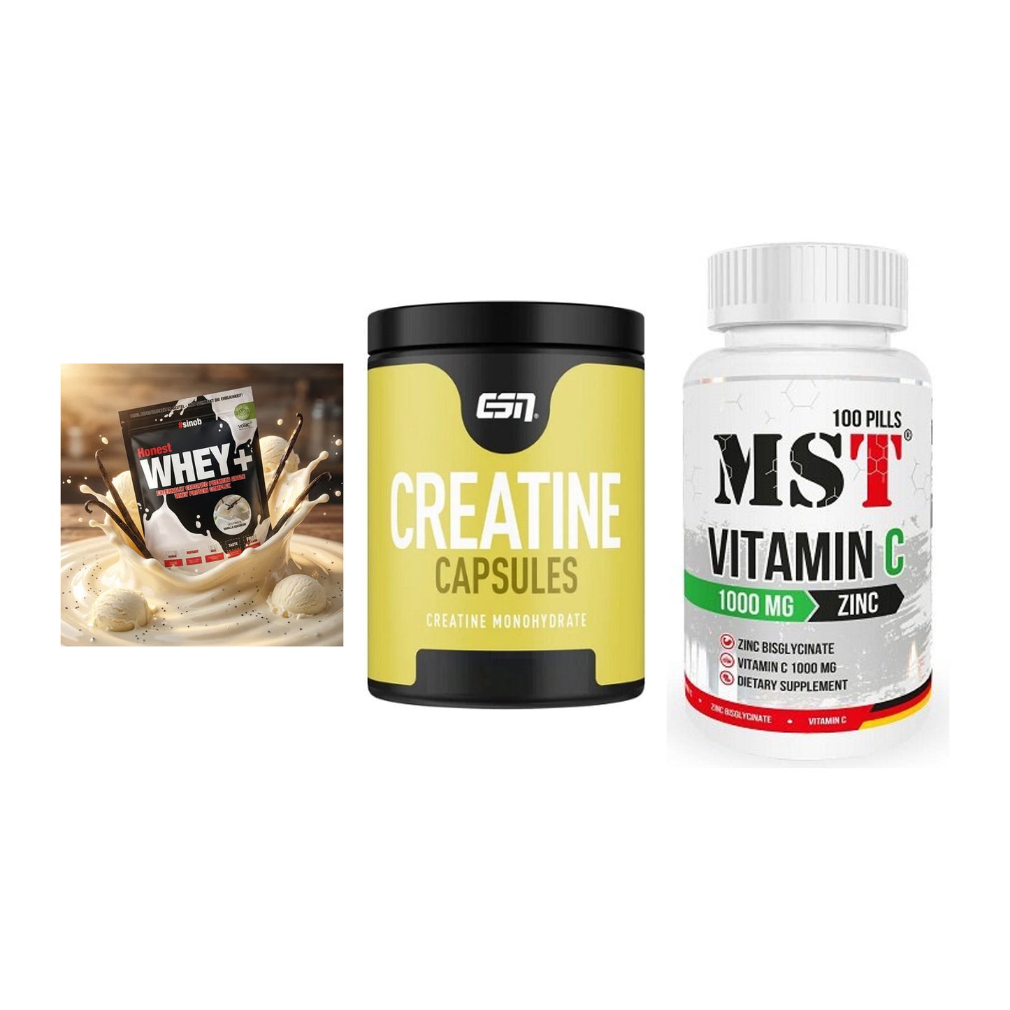 Einsteiger-Set: Sinob Honest + ESN Ultrapure + MST Vitamin C – alle enthaltenen Artikel