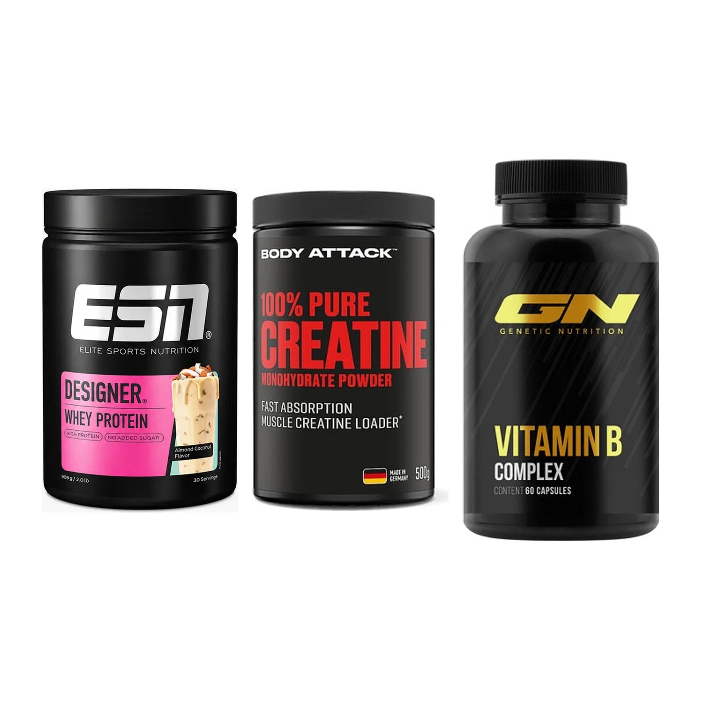 Einsteiger-Set: ESN Designer + Body Attack 100% + GN Vitamin – alle enthaltenen Artikel