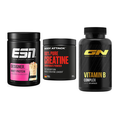 Einsteiger-Set: ESN Designer + Body Attack 100% + GN Vitamin – alle enthaltenen Artikel