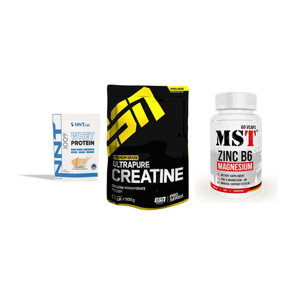 Einsteiger-Set: NNT Whey + ESN Ultrapure + MST Zinc – alle enthaltenen Artikel