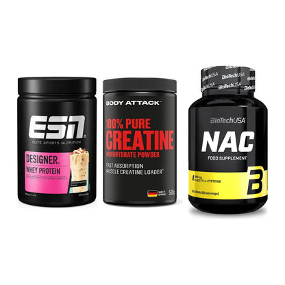 Einsteiger-Set: ESN Designer + Body Attack 100% + BioTech NAC – alle enthaltenen Artikel