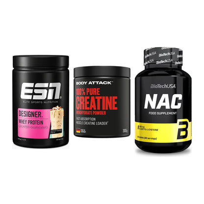 Einsteiger-Set: ESN Designer + Body Attack 100% + BioTech NAC – alle enthaltenen Artikel