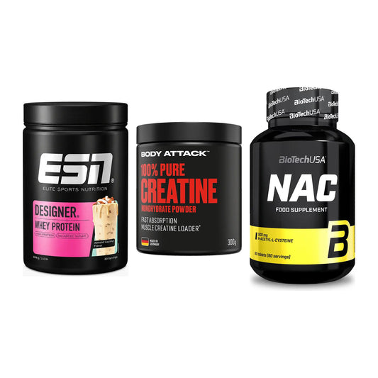 Einsteiger-Set: ESN Designer + Body Attack 100% + BioTech NAC – alle enthaltenen Artikel