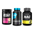 Einsteiger-Set: ESN Designer Whey + EFX Kre-Alkalyn + BioTech NAC – alle enthaltenen Artikel