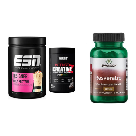 Einsteiger-Set: ESN Designer + Weider Intense + Swanson Resverat – alle enthaltenen Artikel