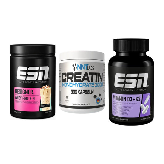 Einsteiger-Set: ESN Designer + NNT Creatin 1000 + ESN Vitamin D3 – alle enthaltenen Artikel