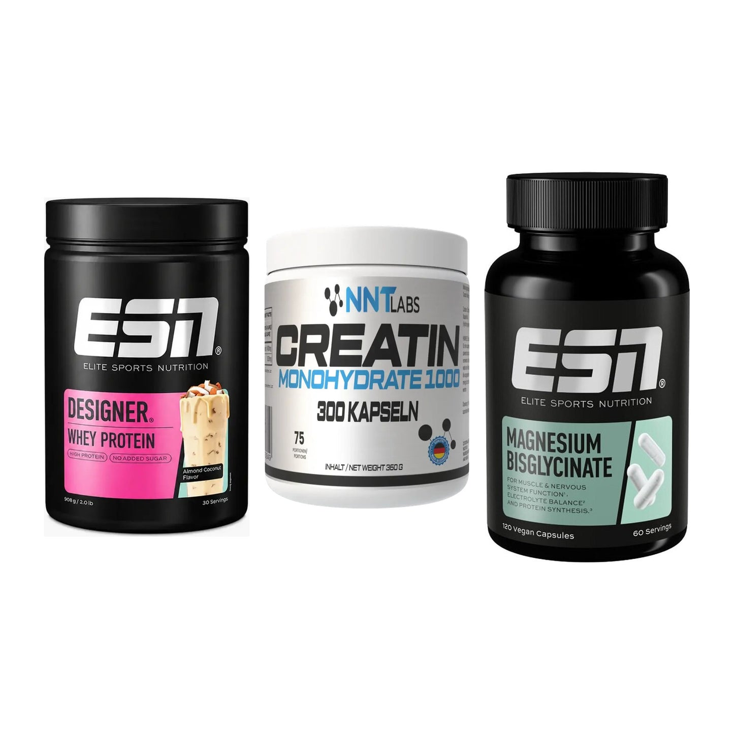Einsteiger-Set: ESN Designer + NNT Creatin 1000 + ESN Magnesium – alle enthaltenen Artikel