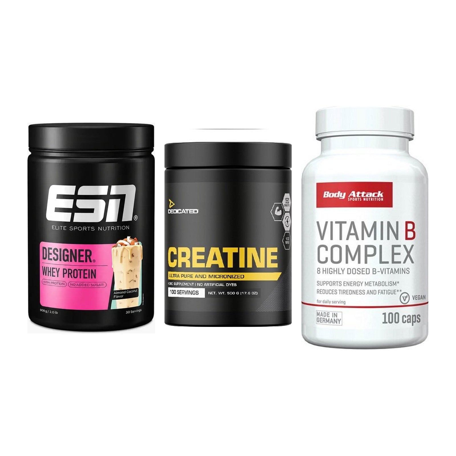 Einsteiger-Set: ESN Designer + Dedicated + Body Attack – alle enthaltenen Artikel