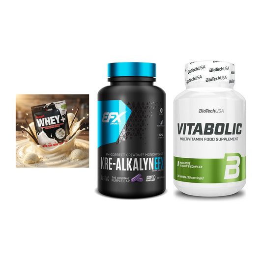 Einsteiger-Set: Sinob Honest + EFX Kre-Alkalyn + BioTech Vitaboli – alle enthaltenen Artikel