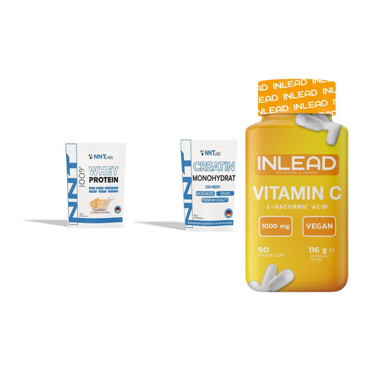 Einsteiger-Set: NNT Whey + NNT Creatin Monohydrat + INLEAD Vitamin C – alle enthaltenen Artikel