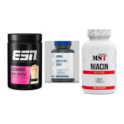 Einsteiger-Set: ESN Designer + Applied Nutritio + MST Niacin – alle enthaltenen Artikel
