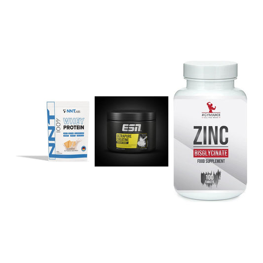Einsteiger-Set: NNT Whey + ESN Ultrapure + #GYMJUICE ZINC – alle enthaltenen Artikel