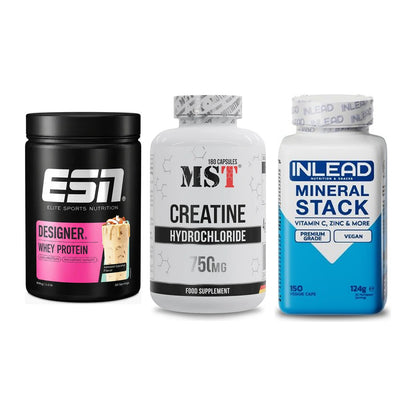 Einsteiger-Set: ESN Designer + MST Creatine HCL + INLEAD Mineral – alle enthaltenen Artikel