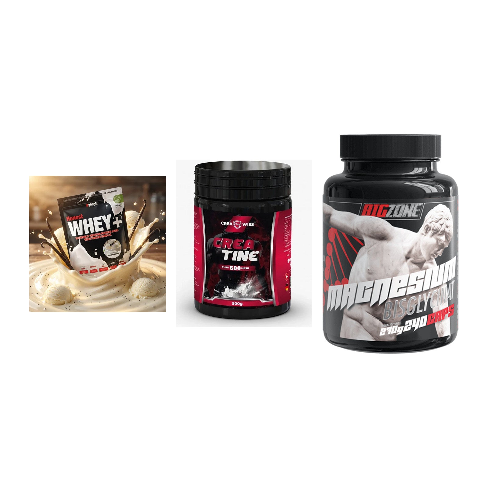 Einsteiger-Set: Sinob Honest + CREASWISS + Big Zone Magnesi – alle enthaltenen Artikel
