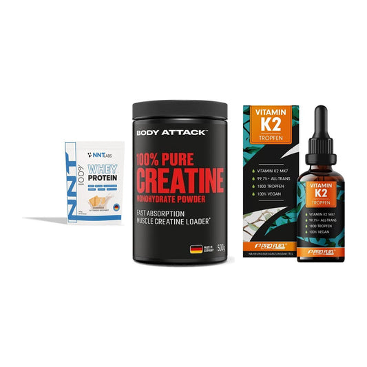 Einsteiger-Set: NNT Whey + Body Attack 100% + ProFuel Vitamin – alle enthaltenen Artikel