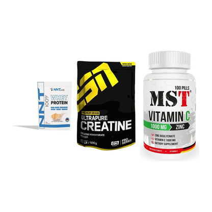 Einsteiger-Set: NNT Whey + ESN Ultrapure + MST Vitamin C – alle enthaltenen Artikel