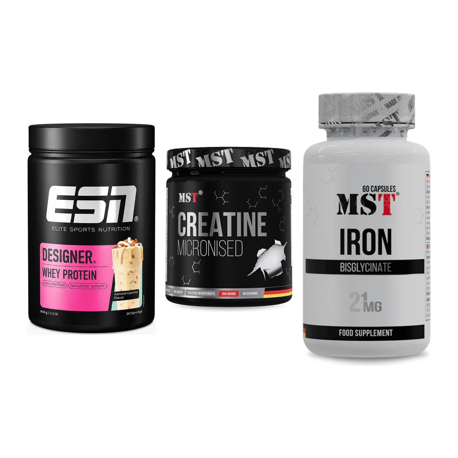 Einsteiger-Set: ESN Designer + MST Creatin + MST Iron Bisglyc – alle enthaltenen Artikel