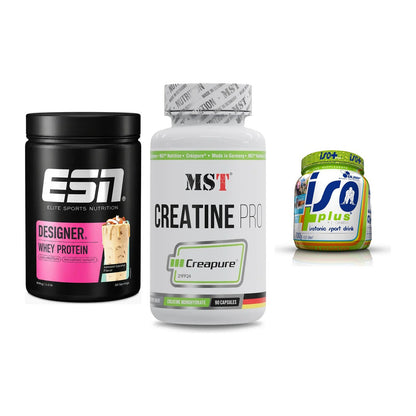 Einsteiger-Set: ESN Designer + MST Creatine Pro + Olimp Iso Plus – alle enthaltenen Artikel