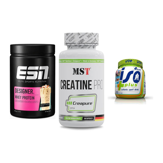 Einsteiger-Set: ESN Designer + MST Creatine Pro + Olimp Iso Plus – alle enthaltenen Artikel