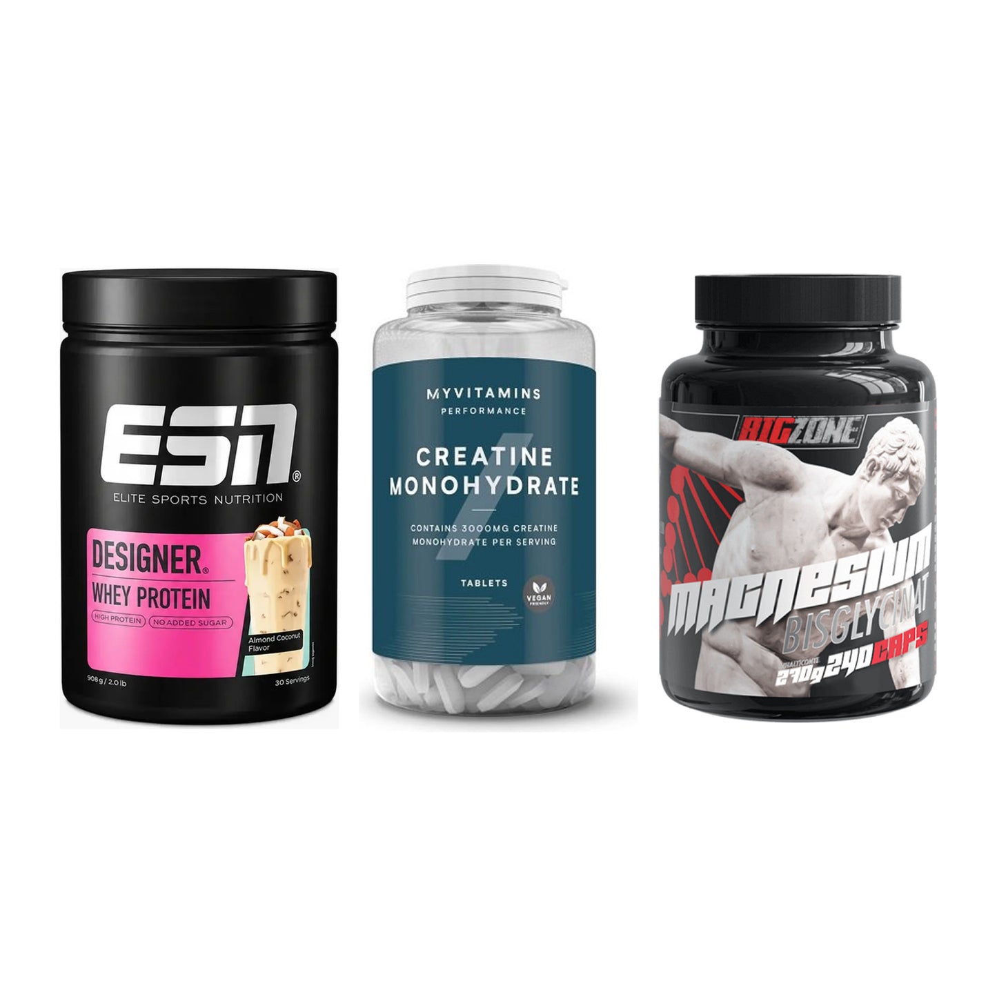Einsteiger-Set: ESN Designer + MyProtein + Big Zone Magnesi – alle enthaltenen Artikel