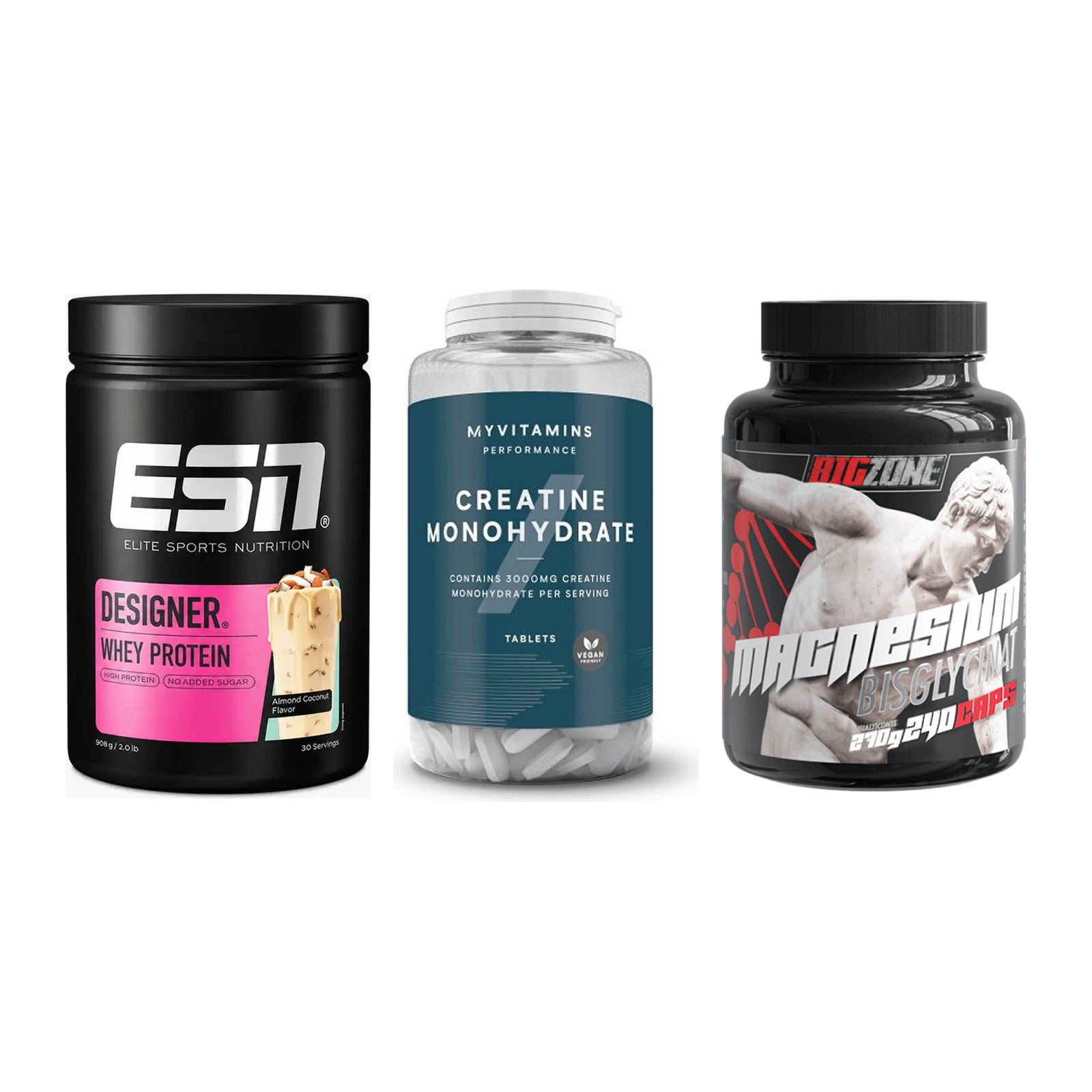 Einsteiger-Set: ESN Designer + MyProtein + Big Zone Magnesi – alle enthaltenen Artikel