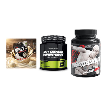 Einsteiger-Set: Sinob Honest + BioTech Creatine + Big Zone Magnesi – alle enthaltenen Artikel