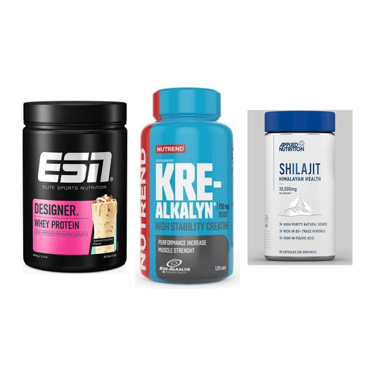 Einsteiger-Set: ESN Designer + Nutrend Kre-Alka + Applied Nutritio – alle enthaltenen Artikel