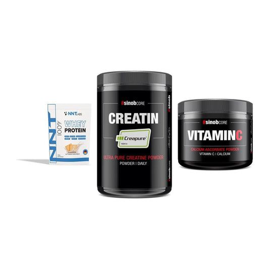 Einsteiger-Set: NNT Whey + Sinob Creatin + Sinob Vitamin C – alle enthaltenen Artikel