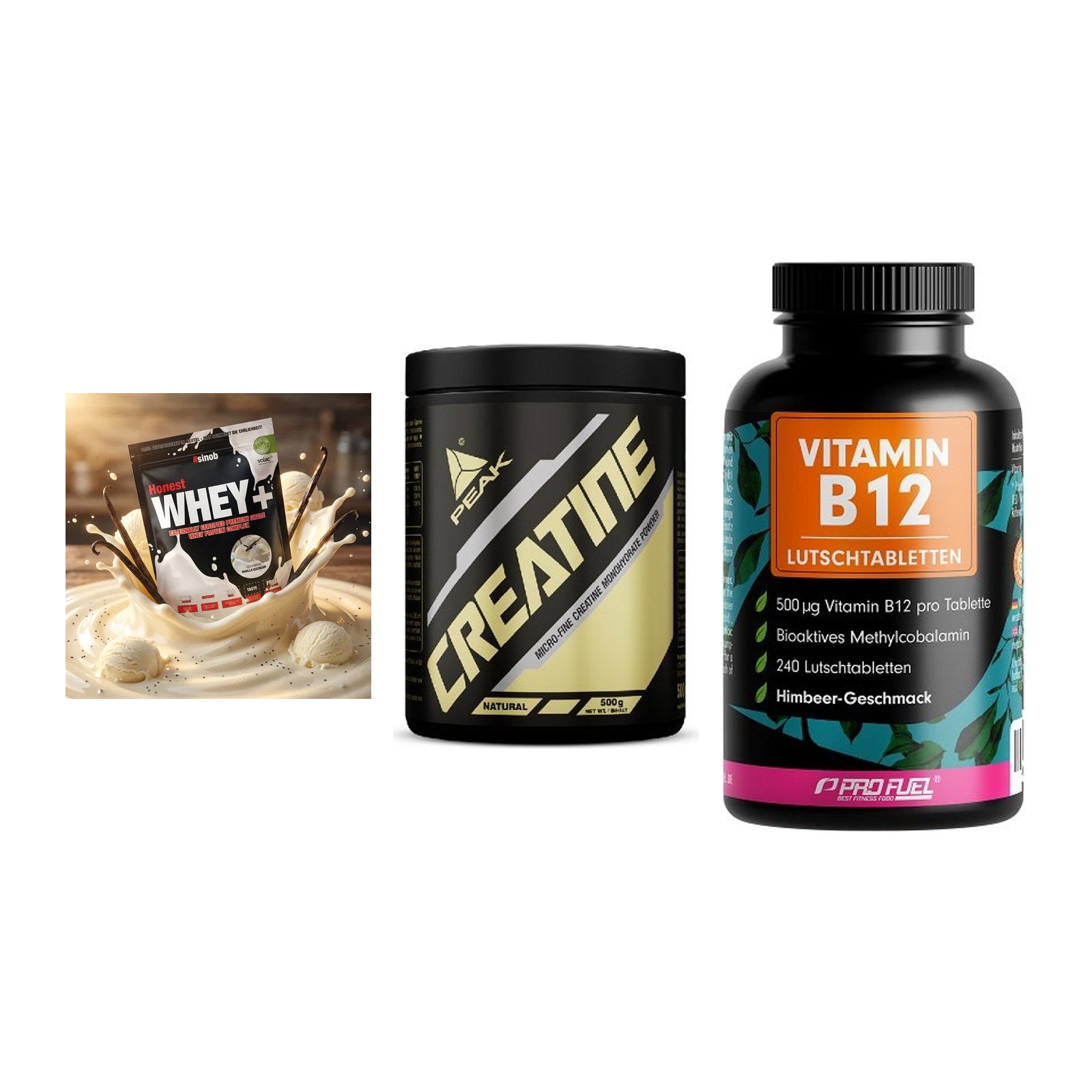 Einsteiger-Set: Sinob Honest + Peak Creatin + ProFuel Vitamin – alle enthaltenen Artikel