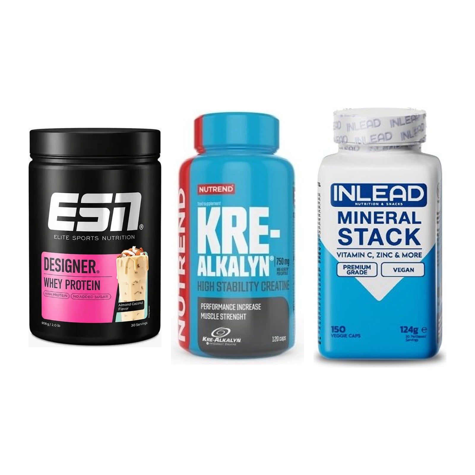 Einsteiger-Set: ESN Designer + Nutrend Kre-Alka + INLEAD Mineral – alle enthaltenen Artikel