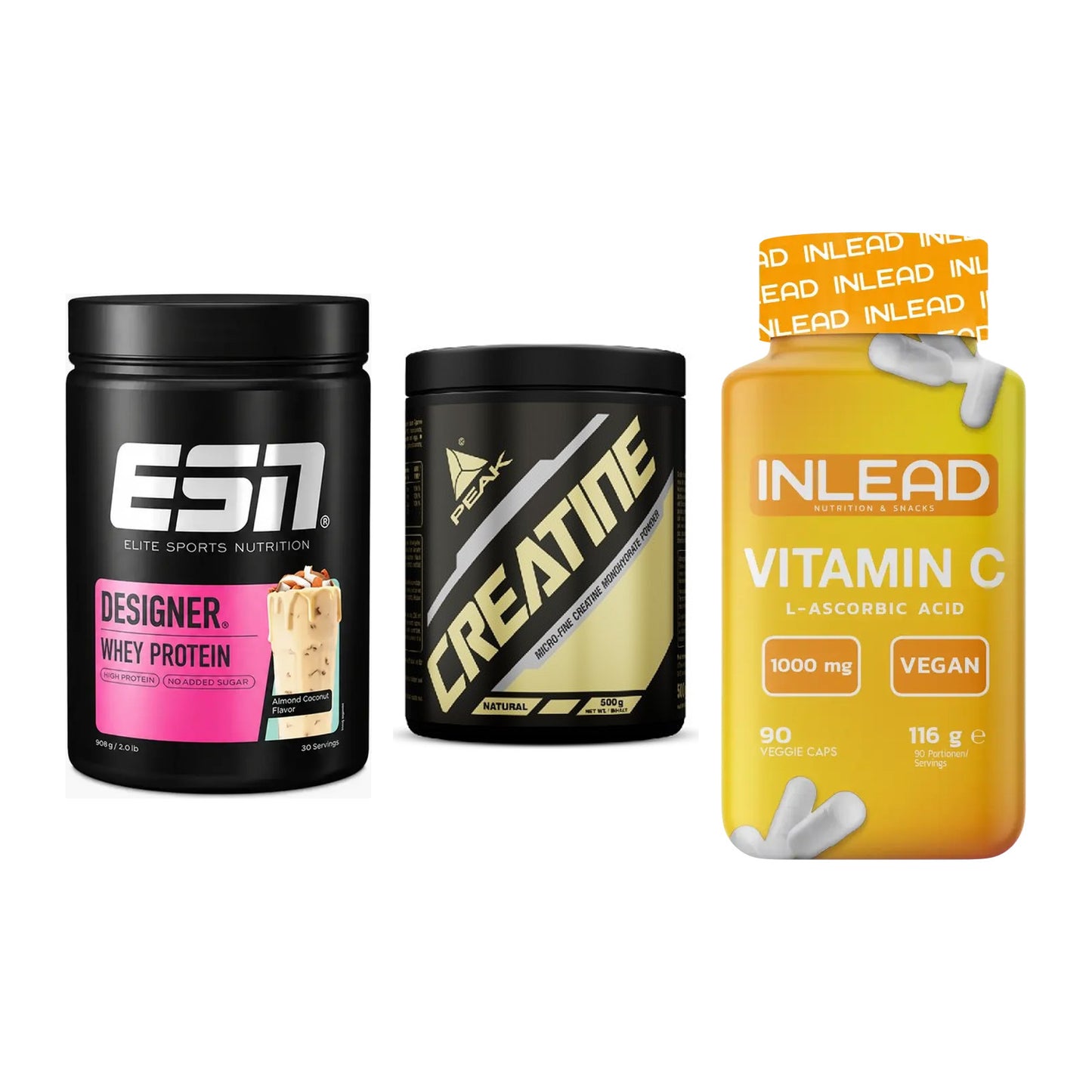 Einsteiger-Set: ESN Designer + Peak Creatin + INLEAD Vitamin C – alle enthaltenen Artikel
