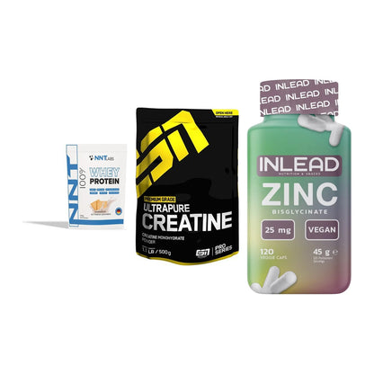 Einsteiger-Set: NNT Whey + ESN Ultrapure + INLEAD Zink – alle enthaltenen Artikel