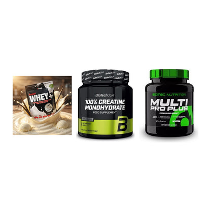 Einsteiger-Set: Sinob Honest + BioTech Creatine + Scitec Multi Pro – alle enthaltenen Artikel