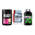 Einsteiger-Set: ESN Designer + Nutrend Creatine + Scitec Mega – alle enthaltenen Artikel