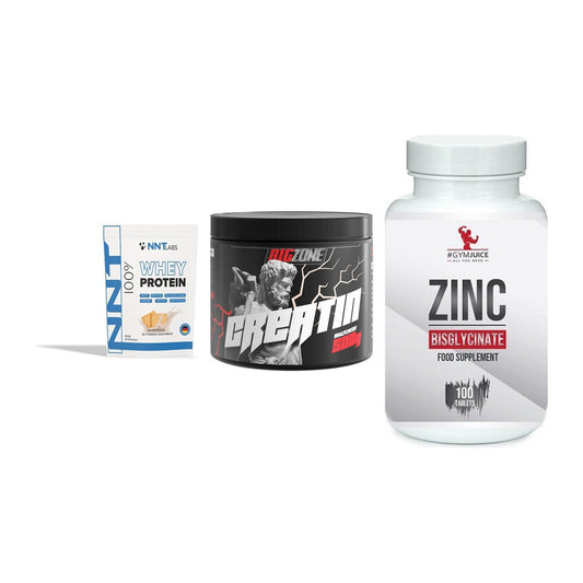 Einsteiger-Set: NNT Whey + Big Zone Creatin + #GYMJUICE ZINC – alle enthaltenen Artikel