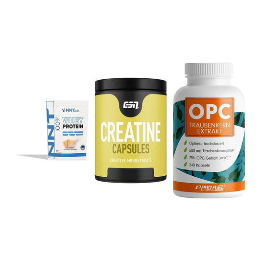 Einsteiger-Set: NNT Whey + ESN Ultrapure + ProFuel OPC – alle enthaltenen Artikel