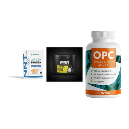 Einsteiger-Set: NNT Whey + ESN Ultrapure + ProFuel OPC – alle enthaltenen Artikel